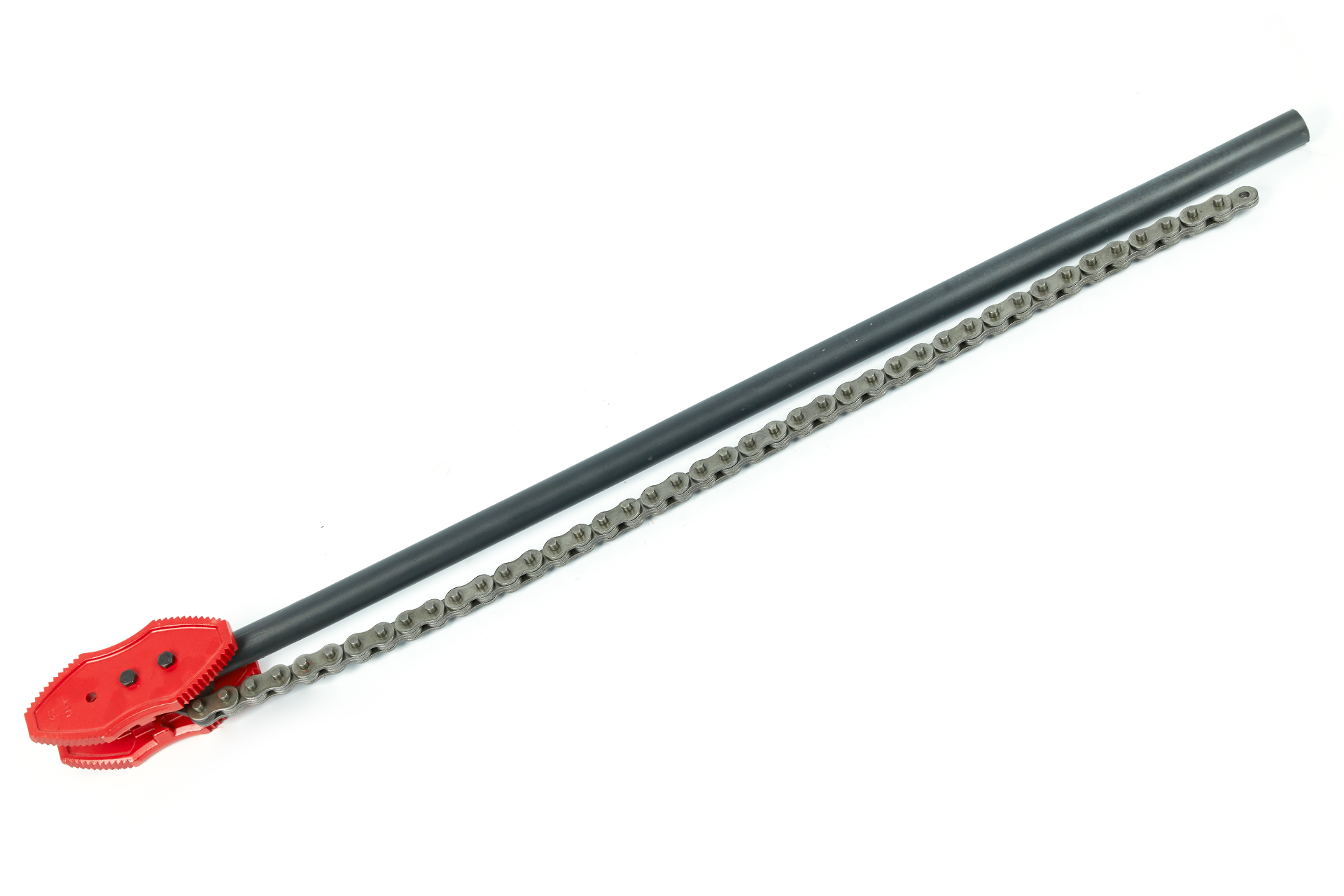 Двухсторонний цепной трубный ключ, усиленный 12"