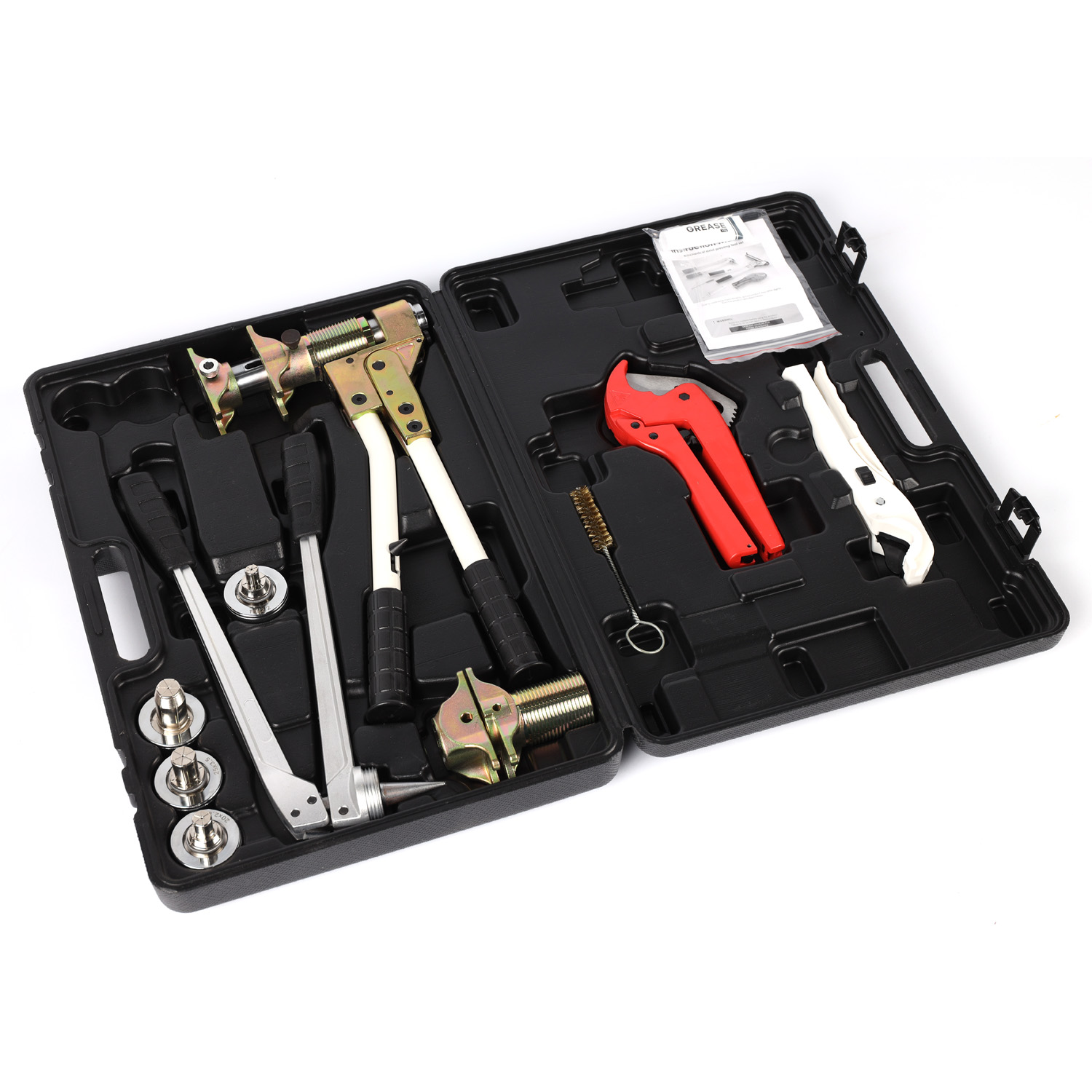 Комплект инструмента для PEX труб и аксиальных (надвижных) фитингов PEX-1632