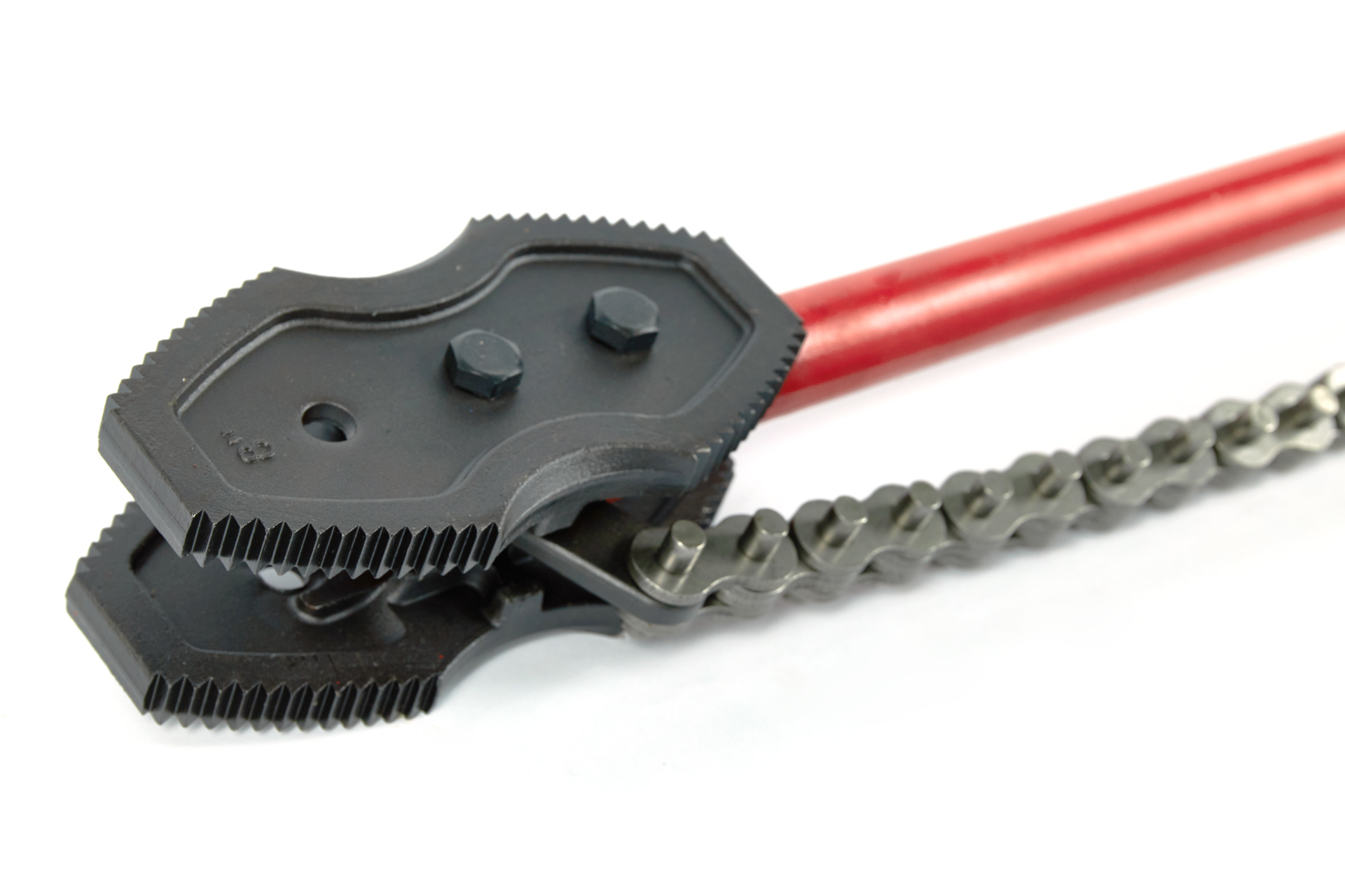 Двухсторонний цепной трубный ключ, усиленный Chain Tong 8"