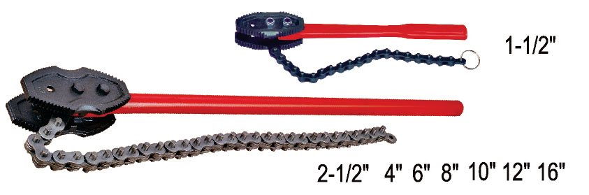 Усиленный цепной трубный ключ TD06B до 16"