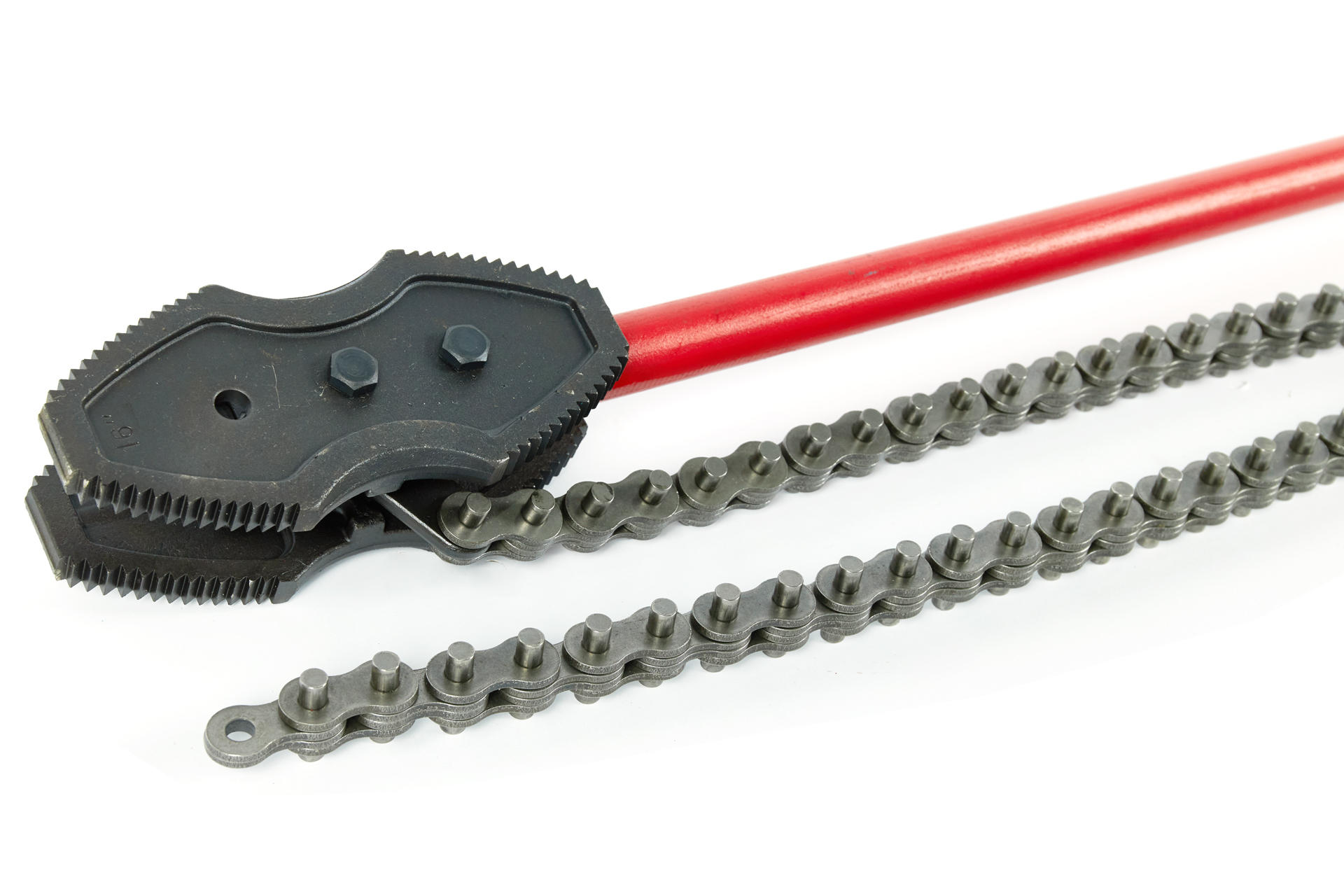 Двухсторонний цепной трубный ключ, усиленный Chain Tong 16"